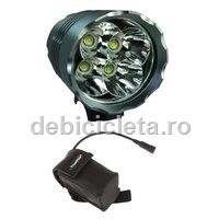 Pachet far bicicleta Cyclone 4T6 + baterie suplimentara impermeabila 6400mAh