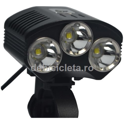 Far bicicleta Cyclone 3T6 D9 cu buton comanda